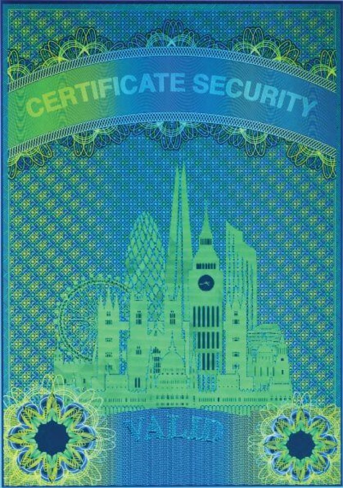 CERTIFICATE 4 UV lo